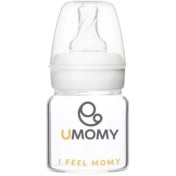 تصویر شیشه شیر پیرکس دهانه کلاسیک یومامی 0 تا 6 ماه 60 میلی لیتر Umomy Classic Neck Baby Pyrex Bottle 0-6m