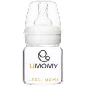 تصویر شیشه شیر پیرکس دهانه کلاسیک یومامی 0 تا 6 ماه 60 میلی لیتر Umomy Classic Neck Baby Pyrex Bottle 0-6m