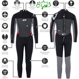 تصویر ( وتسوت ) لباس غواصی و ورزش های آبی ۵ میل Osprey مردانه تمام تنه - لارج(L) Neoprene wetsuit 5 mm