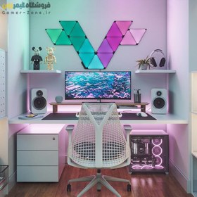 تصویر پنل روشنایی مثلثی مشکی هوشمند 15 تکه / 18 تکه / 21 تکه نانولیف لیمیتید ادیشن Nanoleaf Shapes Limited Edition Ultra Black Triangles Smarter Kit (15 / 18 / 21 Panels) 