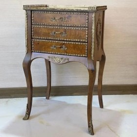 تصویر میز تلفن شیک برنزکوب 