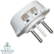 تصویر سه شاخه تلفن دو سوکت نور 