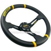 تصویر فرمان اسپرت مومو چرم 