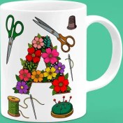 تصویر ماگ خیاط (طرح29) حروف الفبا 