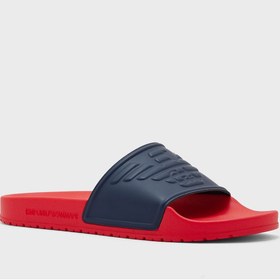 تصویر دمپایی لا انگشتی یک بند لوگو برند Emporio Armani Logo One Strap Flip Flops