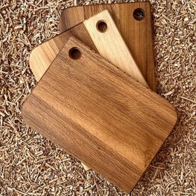 تصویر تخته گوشت چوبی آشپزخانه مستطیل کلاسیک Classic rectangular kitchen cutting board