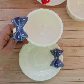 تصویر فنجان نعلبکی پاپیون 