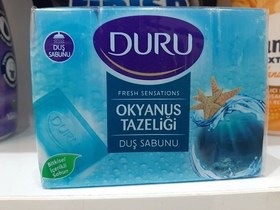 تصویر صابون دورو فرش سنسیشن آبی duru fresh sensations بسته 4 عددی duru fresh sensations ocean breeze