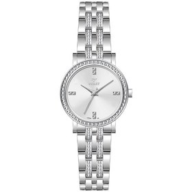 تصویر ساعت مچی زنانه ویولت مدل 0583، تمام استیل صفحه سفید Women's Violet Watch - 0583