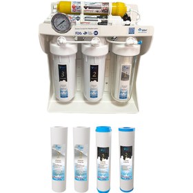 تصویر دستگاه تصفیه آب خانگی UltraPro X600 (شیربرداشت تک) + پک4عددی فیلتر(1.1.2.3) 