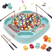 تصویر بازی ماهیگیری کودکان موزیکال | ۴۵ ماهی + ۴ قلاب Finish Game