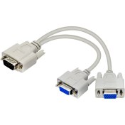 تصویر کابل تبدیل 1 به 2 DTECH VGA متراژ 30 سانتی متر 