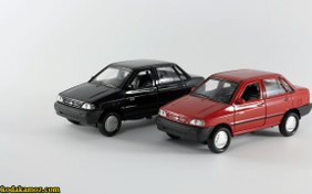 تصویر ماکت ماشین فلزی پراید طاها تویز مدل 1507 موزیکال و چراغ دار 