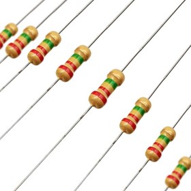 تصویر مقاومت 2.2 اهم 1/4 وات مقاومت2.2اهم