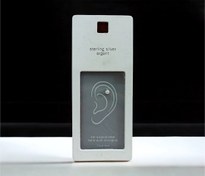 تصویر پیرسینگ تک مروارید نقره عیار 925 _ ضدحساسیت 