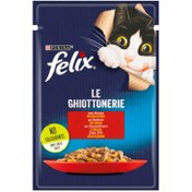 تصویر پوچ بچه گربه کیتن فلیکس پورینا فرانسه طعم گوشت گوساله 85 گرم Felix Kitten manzo 85g