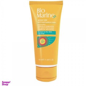 تصویر کرم ضد آفتاب رنگی بایومارین (Bio Marine) مناسب پوست های معمولی و خشک با SPF50 