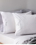 تصویر روبالشی 100 ٪ پنبه 2 را بازیافت کنید سفید خاکستری Madame Coco 