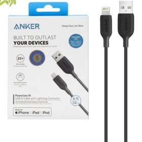 تصویر کابل تبدیل USB به لایتنینگ انکر مدل PowerLine III A8813 طول 1.8 متر Anker A8813 PowerLine III USB to Lightning 1.8m Cable