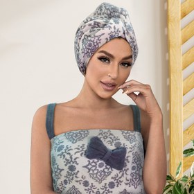 تصویر کلاه پیچ حوله ای طرح لاوین 