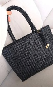 تصویر کیف رافیا کیف قلاب بافی