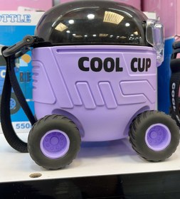 تصویر قمقمه فانتزی وارداتی و باکیفیت مدل ماشین چرخدار High-quality, imported, fancy flask, wheeled car model