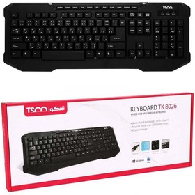 تصویر کیبورد تسکو مدل TK8026 باسیم Keyboard Tsco TK-8026 Wired