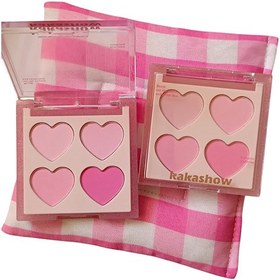 تصویر رژگونه پودری قلبی 