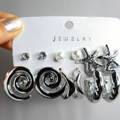 تصویر پک گوشواره ۶ جفتی ستاره 