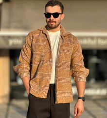 تصویر پیراهن پشمی پاییزه پارچه وارداتی گرم بالا