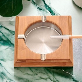 تصویر زیر سیگاری کف استیل 