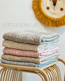 تصویر پتوی بافت بدون خز 