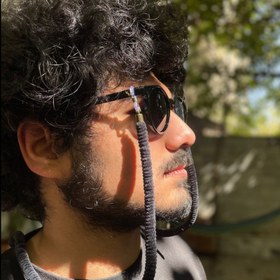 تصویر بند عینک مخملی مشکی 