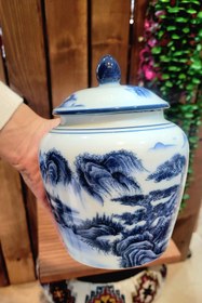 تصویر جینجر جار قلم‌آبی بزرگ 