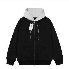 تصویر هودی زنانه کلاه دار طوسی جنس دورس کرکی سایز فری 