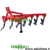 تصویر گاوآهن ۷ خیش قلمی (همدانی ) تراکتوری با قوطی 