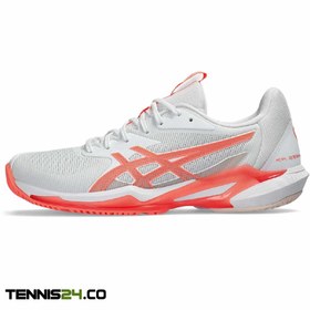 تصویر کفش تنیس زنانه اسیکس Asics Solution Speed FF 3- سفید/نارنجی ا Asics Solution Speed FF 3 Womens Shoe Asics Solution Speed FF 3 Womens Shoe