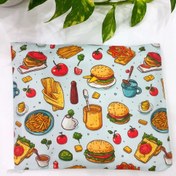 تصویر کیسه نگهداری نان پارچه ای سه لایه زیپ دار مخصوص یخچال و فریزر 