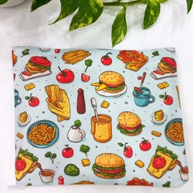 تصویر کیسه نگهداری نان پارچه ای سه لایه زیپ دار مخصوص یخچال و فریزر 