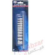 تصویر مجموعه 10 عددی سری بکس لیکوتا مدل TBS-22002 Licota 10 PSC 1.4 DR 12PT SAE SOCKET SET MODEL TBS-22002