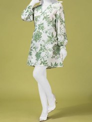 تصویر پیراهن زنانه آستین بلند کرپ حریر مجلسی ملورا سبز bornos | 687CA6A85AA10C12E1042F26-4749