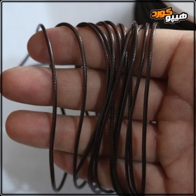 تصویر نخ چرم 2mm مشکی 