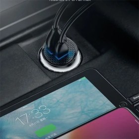 تصویر شارژر فندکی 30 وات Baseus سری Square Metal مدل PPS Car Charger A+C 