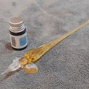 تصویر ست قلم شیشه ای زرد 