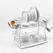 تصویر آبچکان رومیزی بزرگ استیل با جاقاشقی و جالیوانی – دلسا-آدلان 