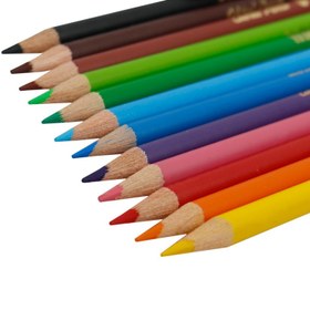 تصویر مداد رنگی آریا آرتیست ۱۲ رنگ جعبه مقوایی 