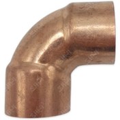 تصویر اتصال زانو 90 درجه لوله مسی سایز 5/8-1 (41/27) 