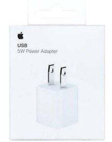 تصویر آداپتور شارژر اپل 5 وات اوریجینال Apple charger adapter 5W Original