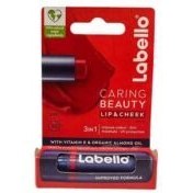 تصویر بالم لب 2 در 1 لابلو مدل CARING BEAUTY رنگ قرمز حجم 5.5 میل LABELLO CARING BEAUTY 2 IN 1 RED