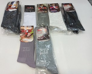 تصویر جوراب ساقدار مردانه مجید طرح کبریتی ضخیم رنگ الوان Majid men's tights with thick match design alvan colors